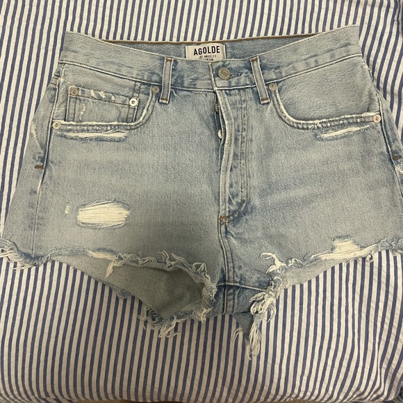 AGOLDE Parker Shorts Bitter Light Wash Shorts 25 - Picture 2 of 5